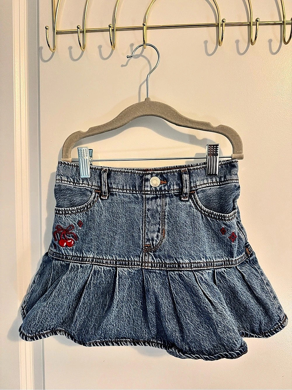 Abercrombie Kids Girls Denim Skort with Shorts